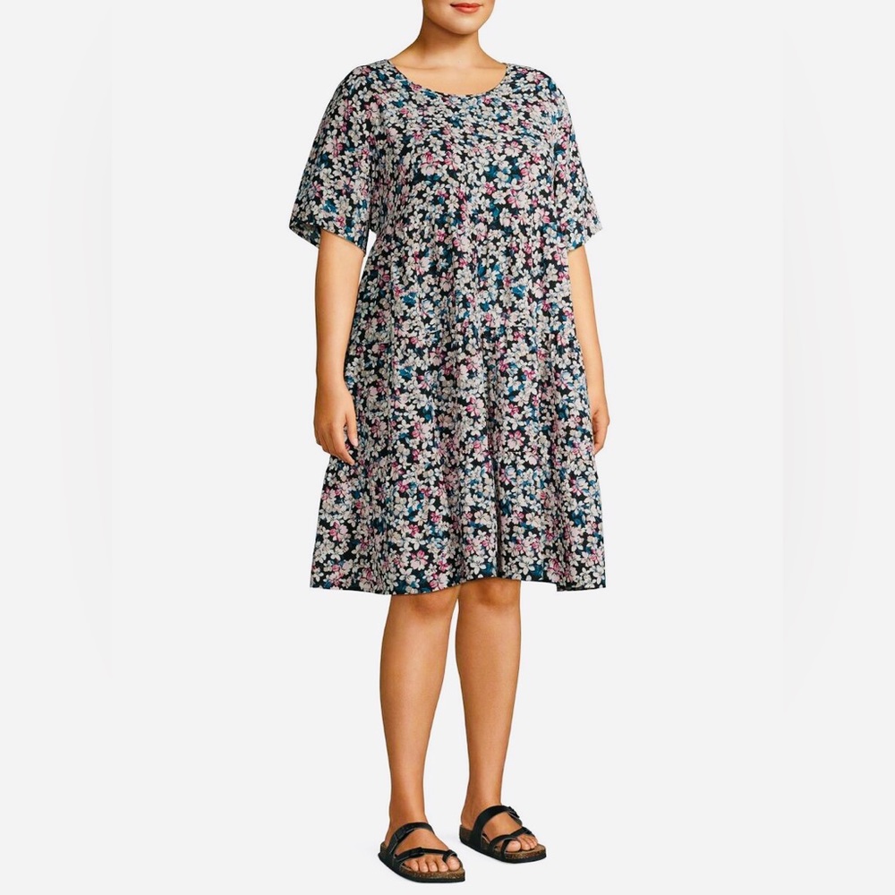 Terra & Sky Floral Tiered Dress